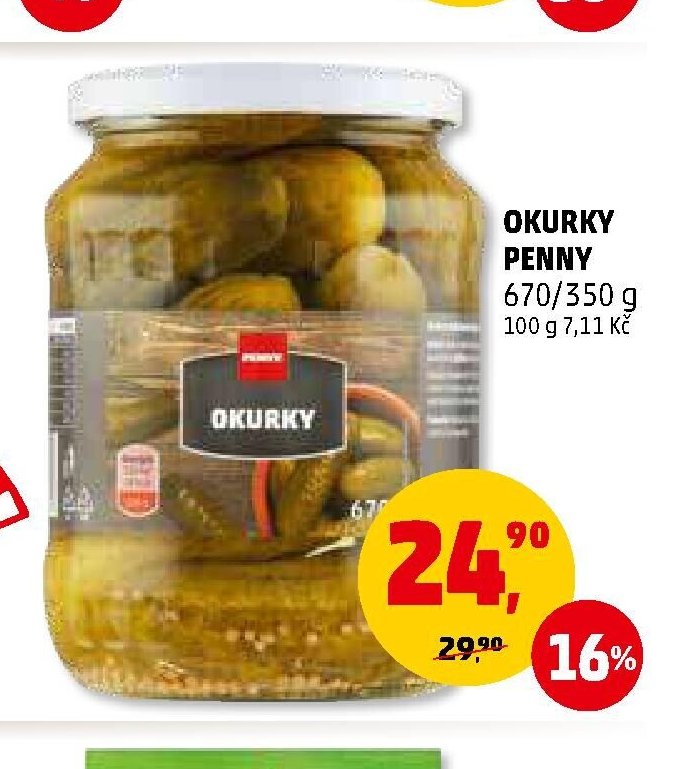 Okurky Penny 670/350 g