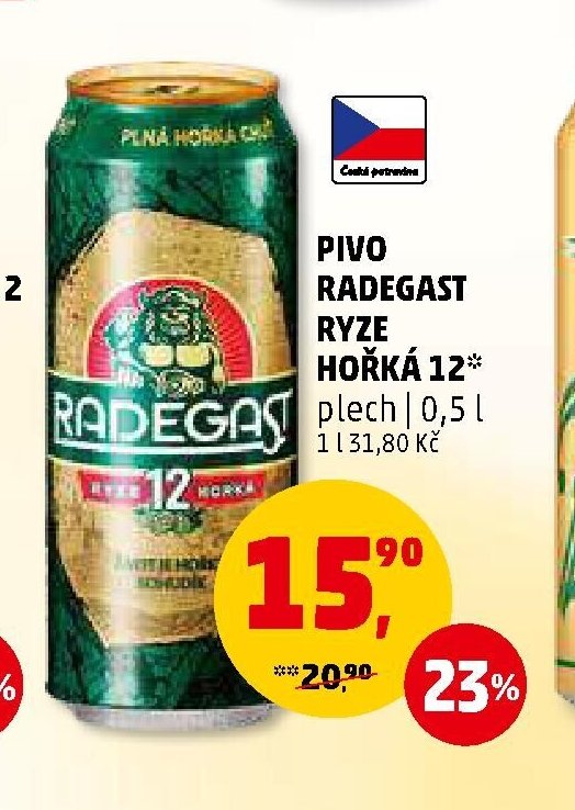 PIVO RADEGAST RYZE HOŘKÁ 12