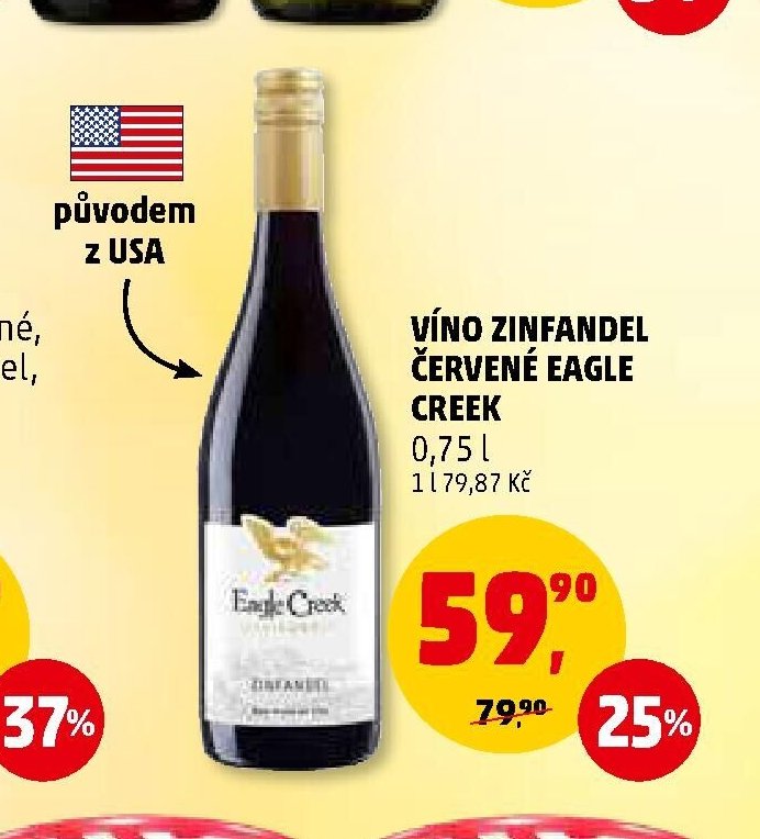 VÍNO ZINFANDEL ČERVENÉ EAGLE CREEK
