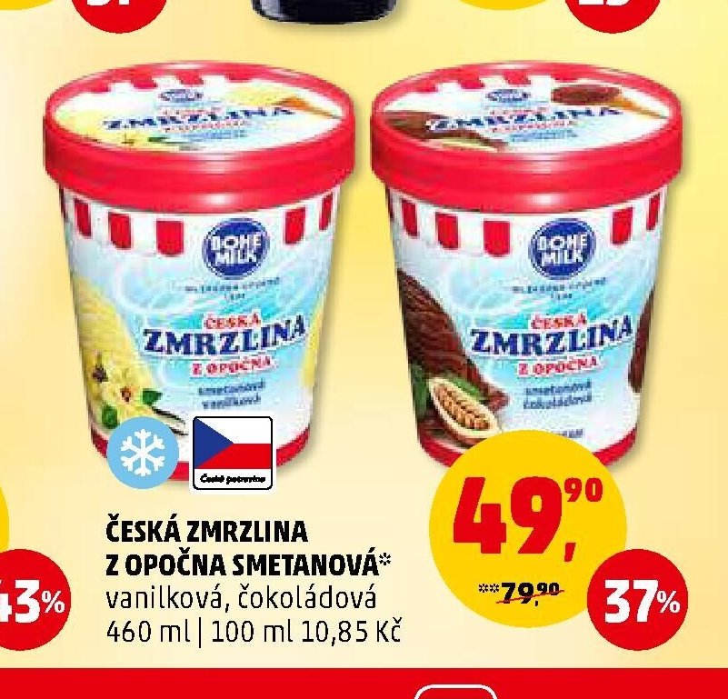 ČESKÁ ZMRZLINA Z OPOČNA SMETANOVÁ