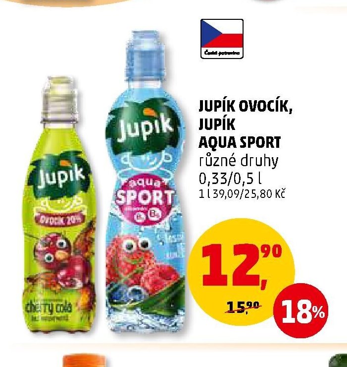 Jupík ovocík, Jupík Aqua Sport 0,33/0,5 l
