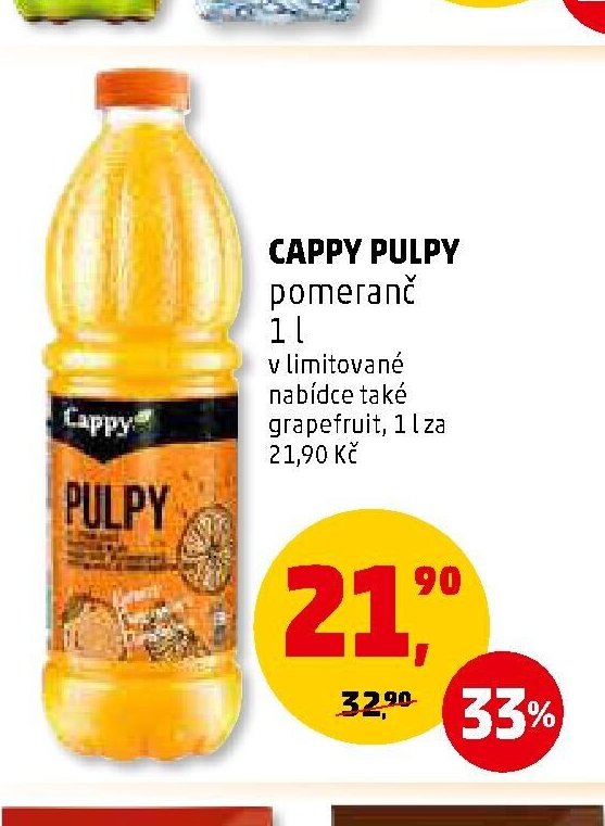 Cappy Pulpy pomeranč 1 l