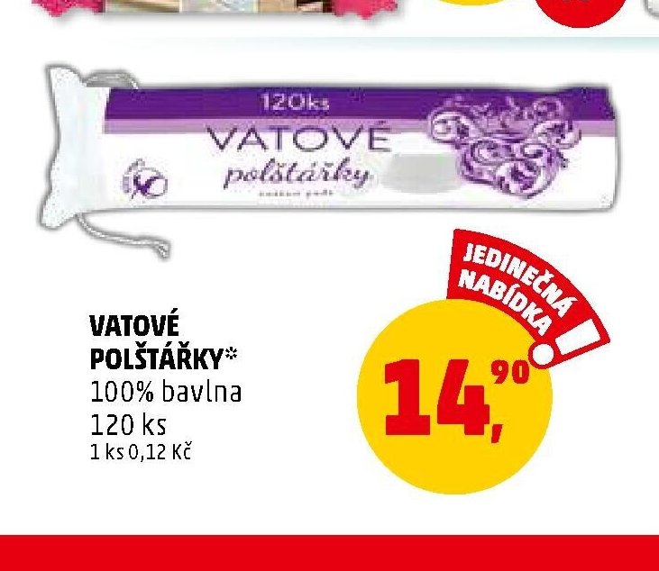 Vatové polštářky