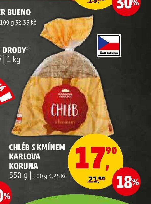 Chléb s kmínem Karlova Koruna