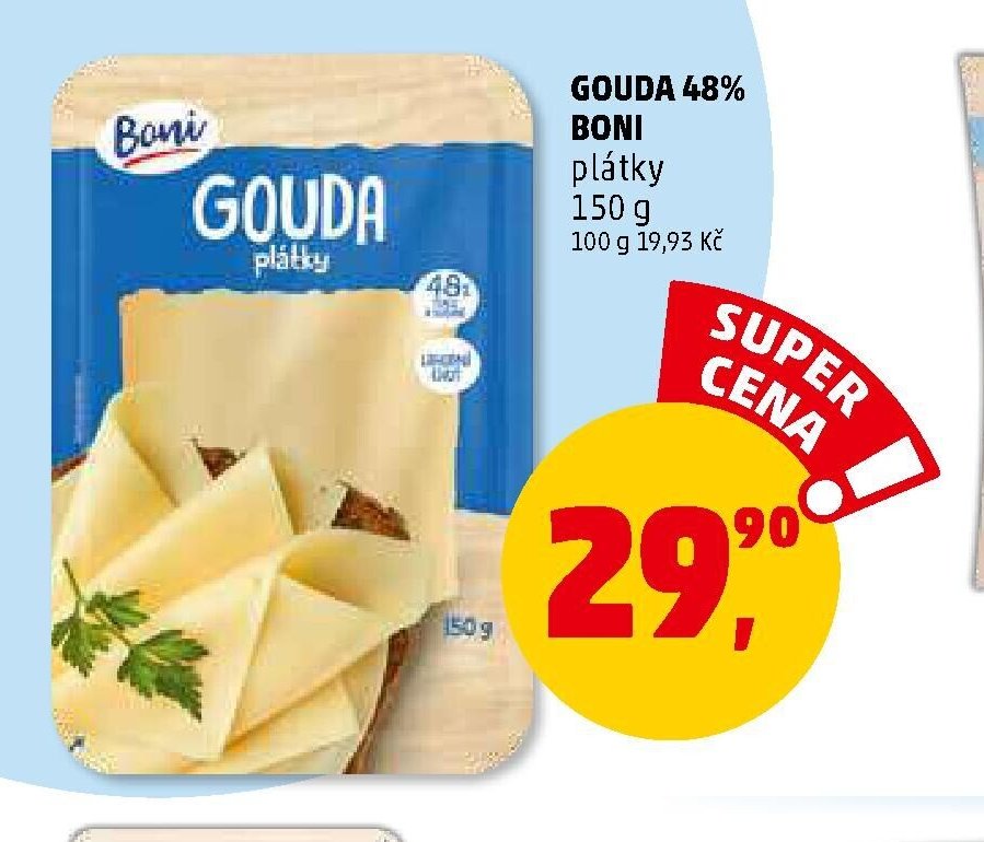 GOUDA 48% BONI plátky