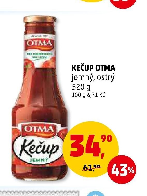 KEČUP OTMA jemný, ostrý