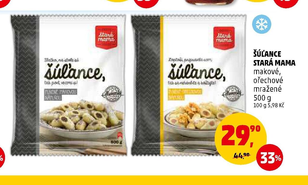 ŠÚLANCE STARÁ MAMA makové, ořechové mražené