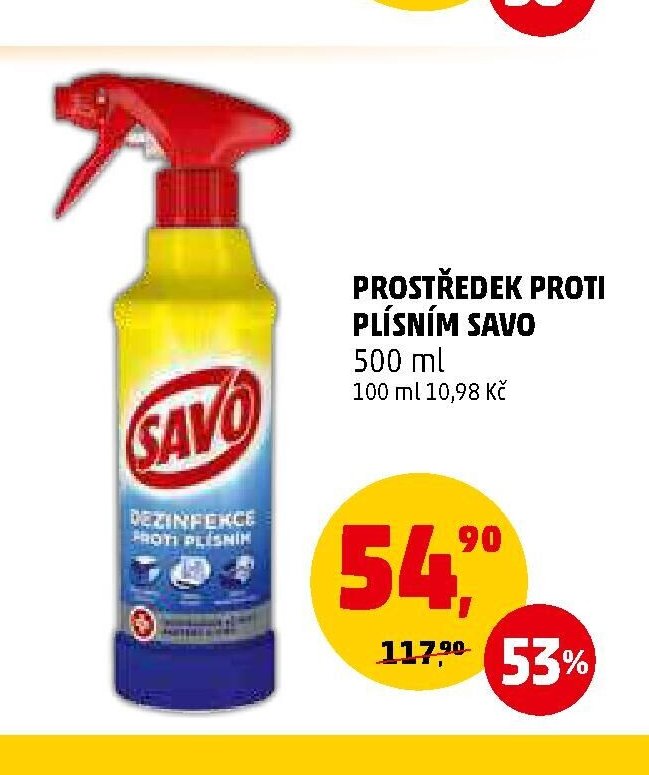PROSTŘEDEK PROTI PLÍSNÍM SAVO 500 ml