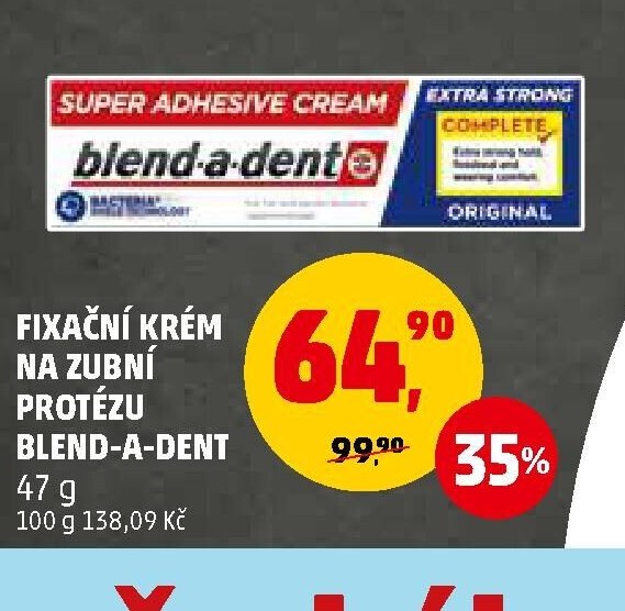 Fixační krém na zubní protézu Blend-a-dent