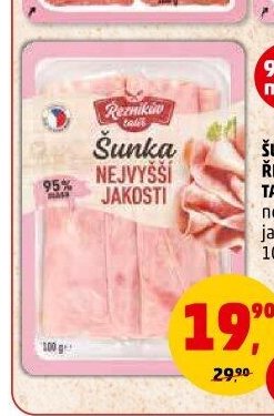 Šunka nejvyšší jakosti Řezníkův talíř