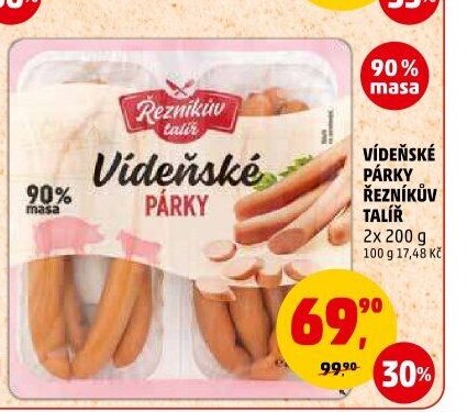 Vídeňské párky Řezníkův talíř