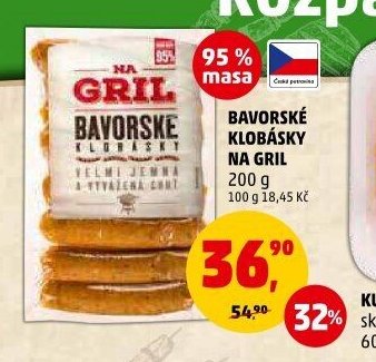 Bavorské klobásky na gril