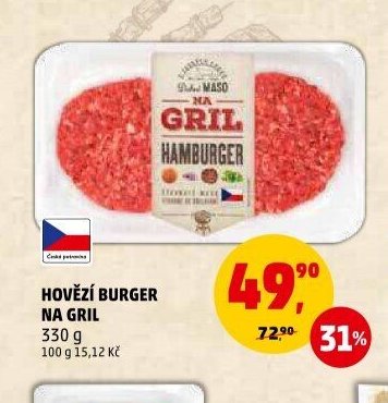 Hovězí burger na gril