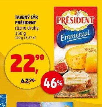 Tavený sýr Président