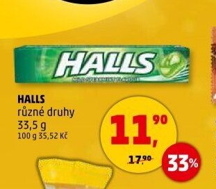 HALLS různé druhy 33,5 g