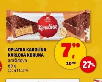 OPLATKA KAROLÍNA KARLOVA KORUNA arašídová 60 g