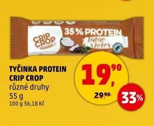 TYČINKA PROTEIN CRIP CROP různé druhy 55 g
