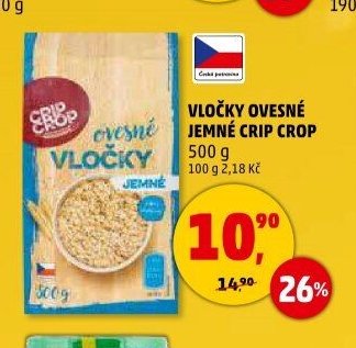 VLOČKY OVESNÉ JEMNÉ CRIP CROP 500 g