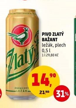 PIVO ZLATÝ BAŽANT ležák