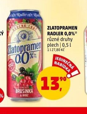 ZLATOPRAMEN RADLER 0,0%
