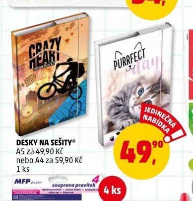 DESKY NA SEŠITY A5 nebo A4