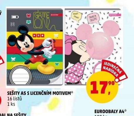 Sešity A5 s licenčním motivem