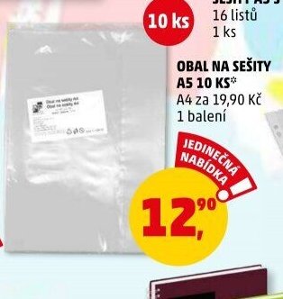 Obal na sešity A5 10 ks