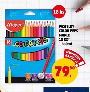 Pastelky Color Peps Maped 18 ks