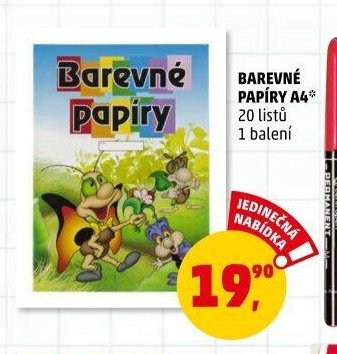 Barevné papíry A4