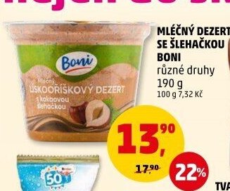 MLÉČNÝ DEZERT BONI