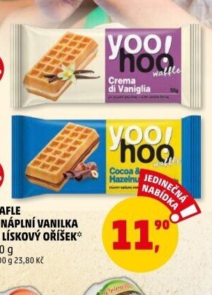 VAFLE S NÁPLNÍ VANILKA A LÍSKOVÝ OŘÍŠEK
