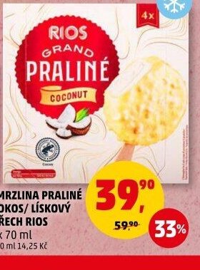 ZMRZLINA PRALINÉ KOKOS / LÍSKOVÝ OŘECH RIOS