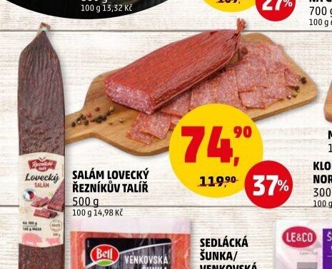 SALÁM LOVECKÝ ŘEZNÍKŮV TALÍŘ 500 g