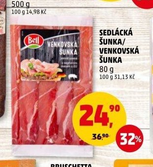SEDLÁCKÁ ŠUNKA / VENKOVSKÁ ŠUNKA 80 g