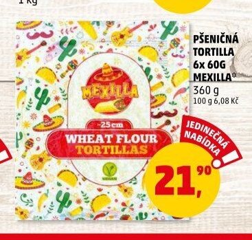 PŠENIČNÁ TORTILLA 6x 60G MEXILLA 360 g