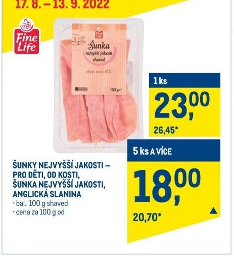 ŠUNKY NEJVYŠŠÍ JAKOSTI - PRO DĚTI, OD KOSTI, ŠUNKA NEJVYŠŠÍ JAKOSTI, ANGLICKÁ SLANINA