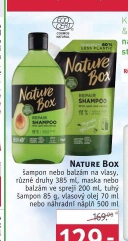 Nature Box šampon nebo balzám na vlasy