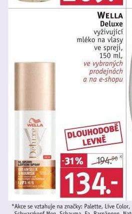 Wella Deluxe vyživující mléko na vlasy ve spreji