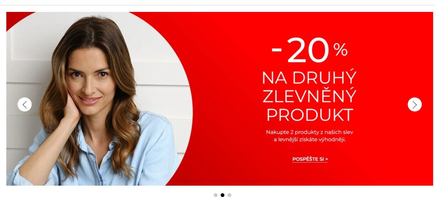 Akční nabídka -20 % na druhý zlevněný produkt