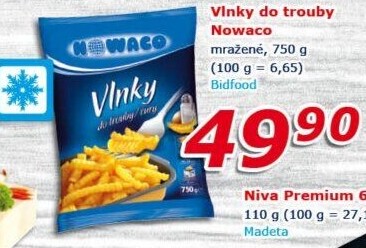 Hranolky vlnky mražené Nowaco