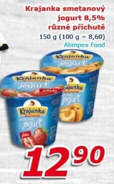 Jogurt smetanový ochucený Krajanka
