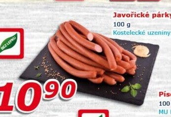 Párky javořické Kostelecké uzeniny
