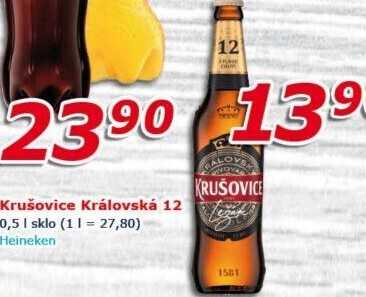 Pivo světlé Královský ležák 12° Krušovice