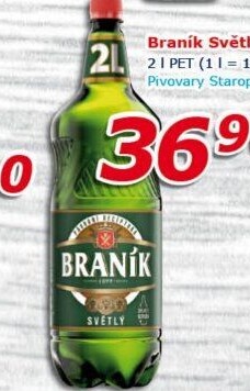 Pivo světlé výčepní 10° Braník