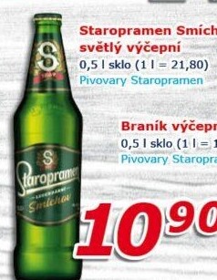 Pivo světlé výčepní 10° Smíchov Staropramen
