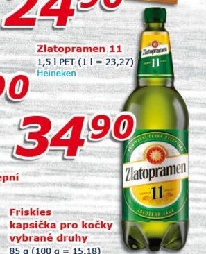 Pivo světlý ležák 11° Zlatopramen