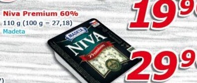 Sýr Niva 60% Premium Madeta