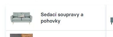 Sedací soupravy a pohovky