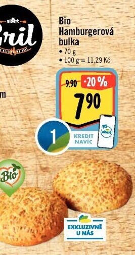 Bulka na hamburger bio