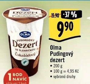 Dezert pudink se šlehačkou Olma